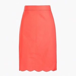 NWT J Crew scalloped pencil skirt